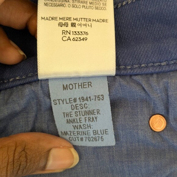 Mother The Stunner Ankle Fray Jeans Sz 28 - Picture 3 of 4